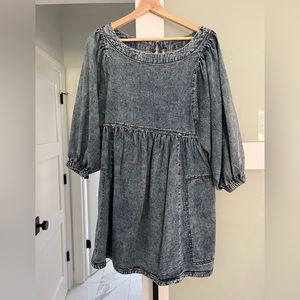 Free People Get Obsessed Denim Mini Dress